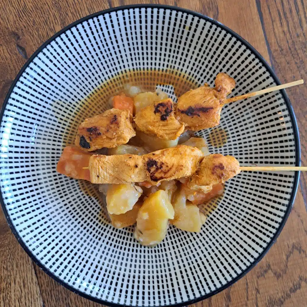 Brochette de poulet à l’ananas
