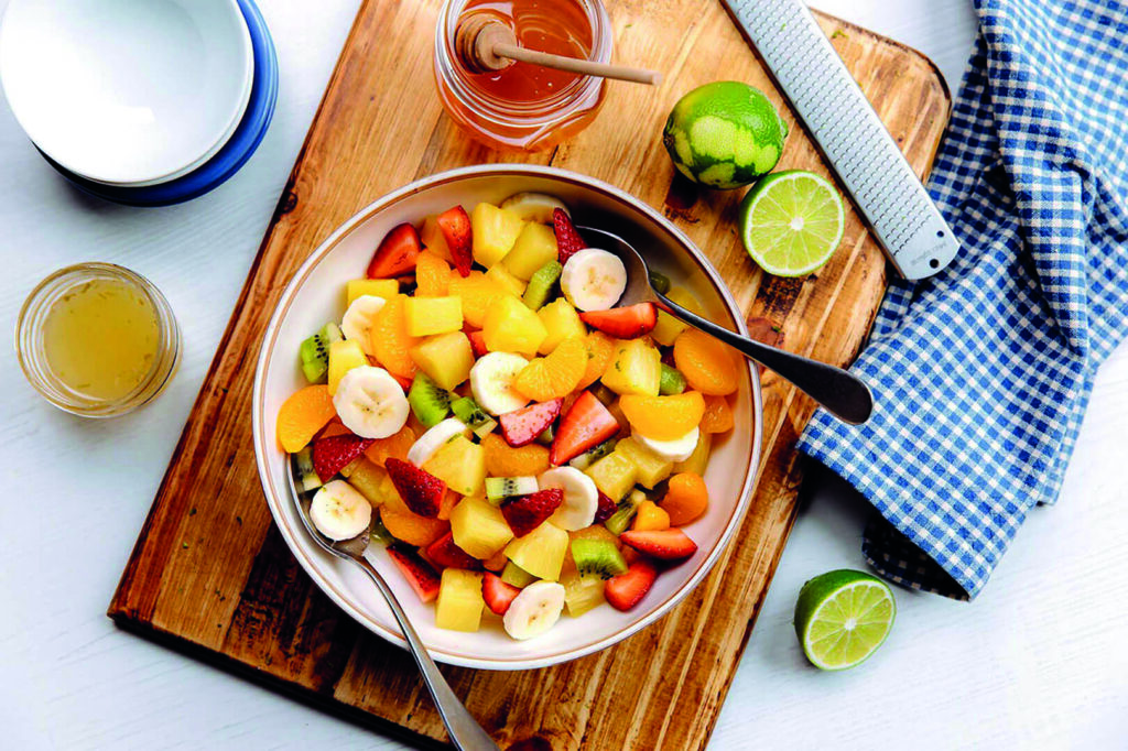 Mélange de fruits au miel et citron vert