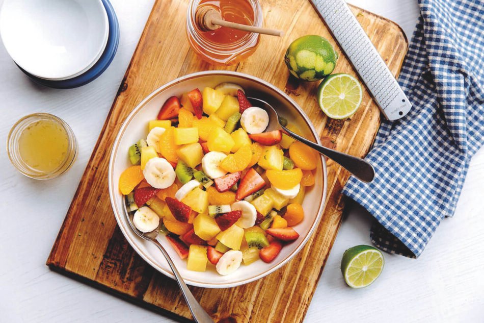 Mélange de fruits au miel et citron vert