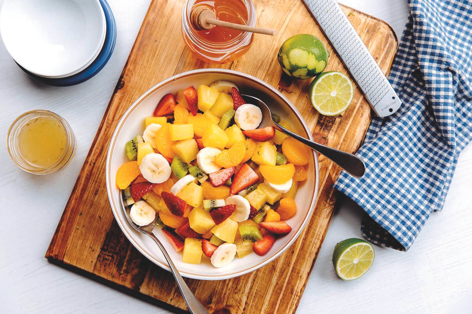Mélange de fruits au miel et citron vert