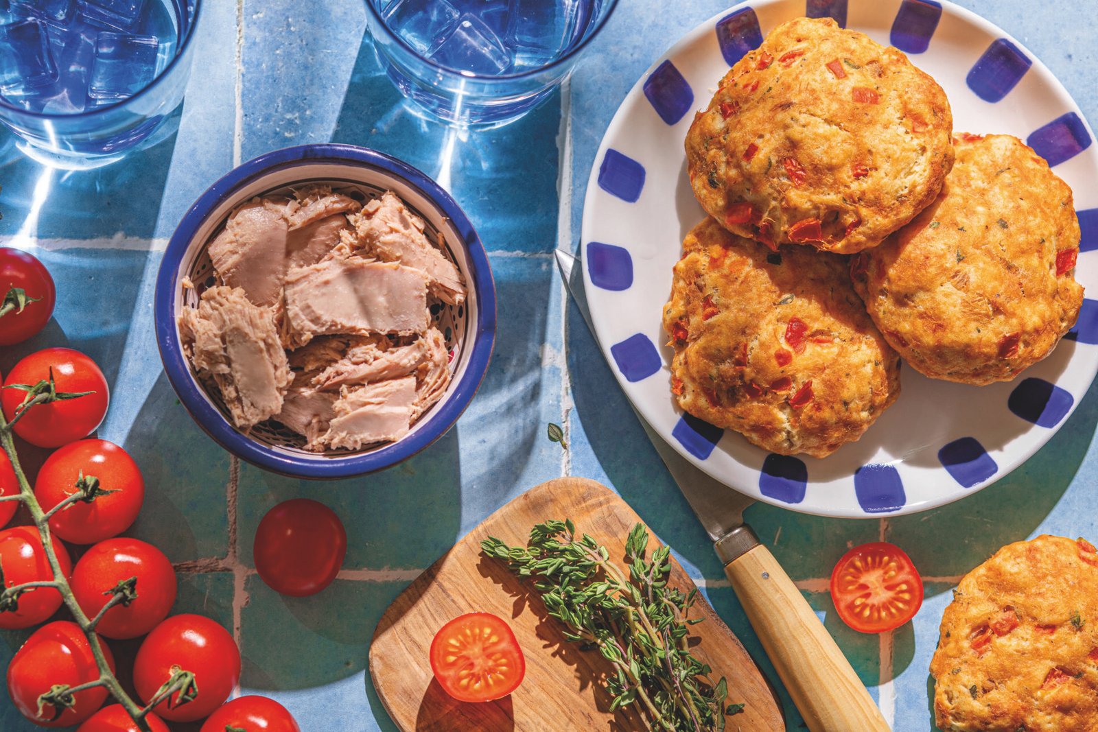 Cookies thon et tomates cerise